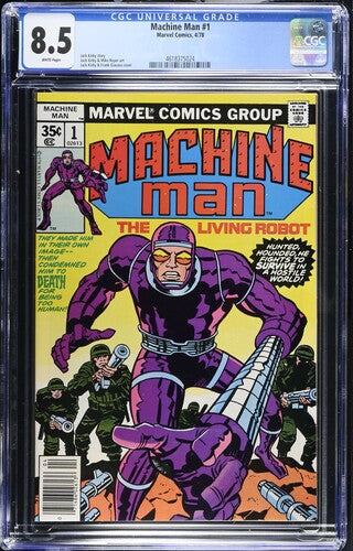1978 Machine Man The Living Robot #1 Graded Comic Book Jack Kirby / Frank Giacoia Cover CGC 8.5