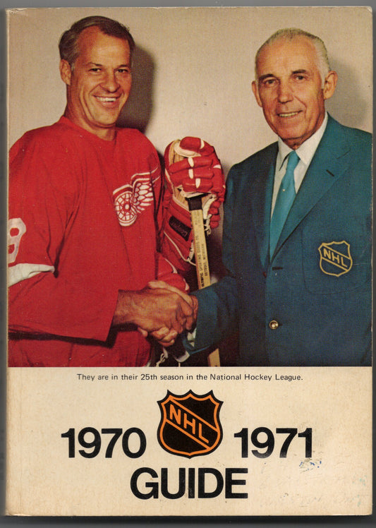 1970/71 National Hockey League Guide Vintage Paperback Gordie Howe