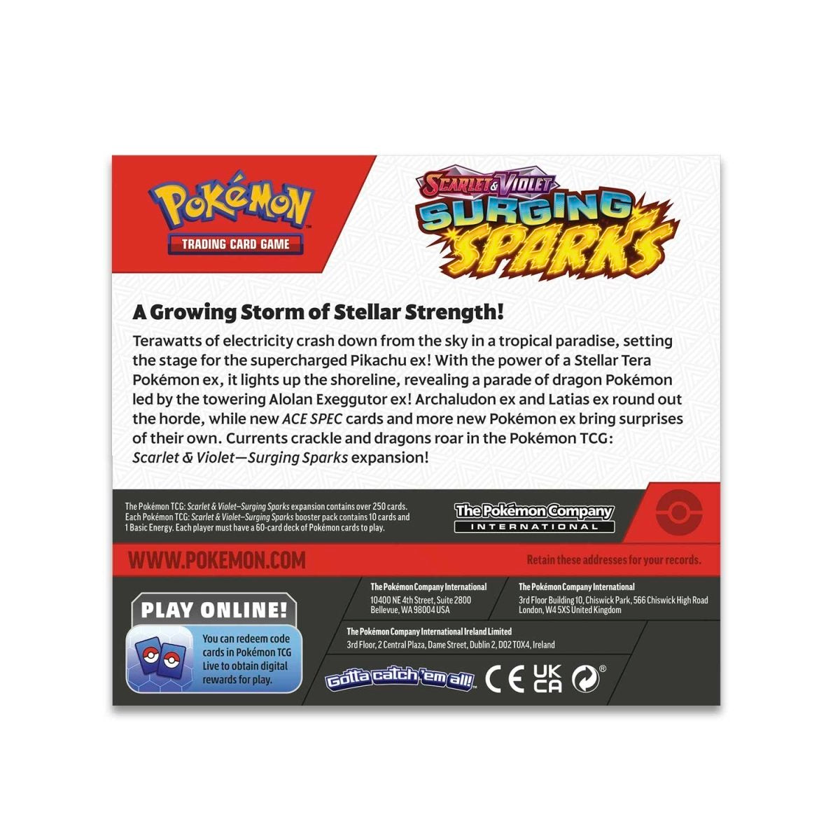 2023 Pokemon Trading Card Game Scarlet & Violet Surging Sparks Booster Display Box (36 Packs) Sealed