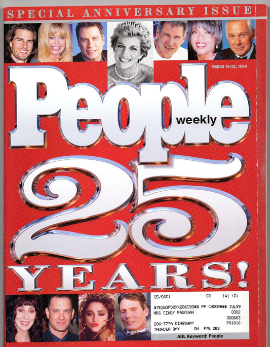 People Weekly Vintage Magazine (March 15-22 1999) 25 Years!