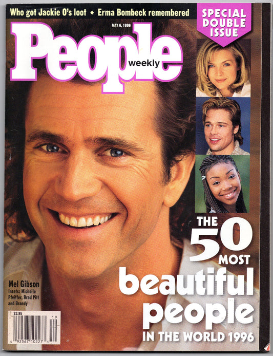 People Weekly Vintage Magazine (May 6 1996) Mel Gibson Cover 50 Most Beautiful People