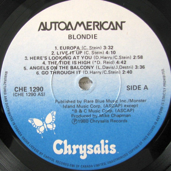 1980 Blondie Autoamerican Vintage Vinyl Record Album (Factory Sealed) Canada Pressing