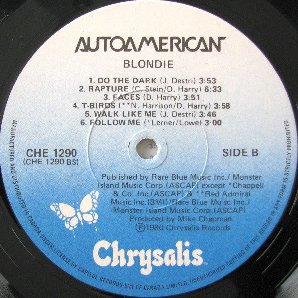 1980 Blondie Autoamerican Vintage Vinyl Record Album (Factory Sealed) Canada Pressing