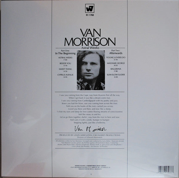 Van Morrison Astral Weeks 2020 Re-Release Vinyl Album