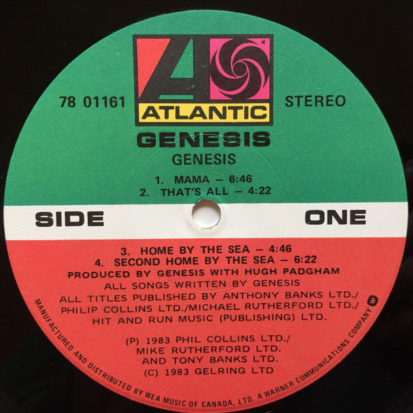 1983 Genesis Self-Titled Vintage Vinyl Record Album (Factory Sealed) Canada Pressing