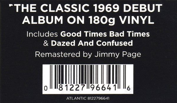 Led Zeppelin Debut Album 2020 Re-Release Vinyl Album