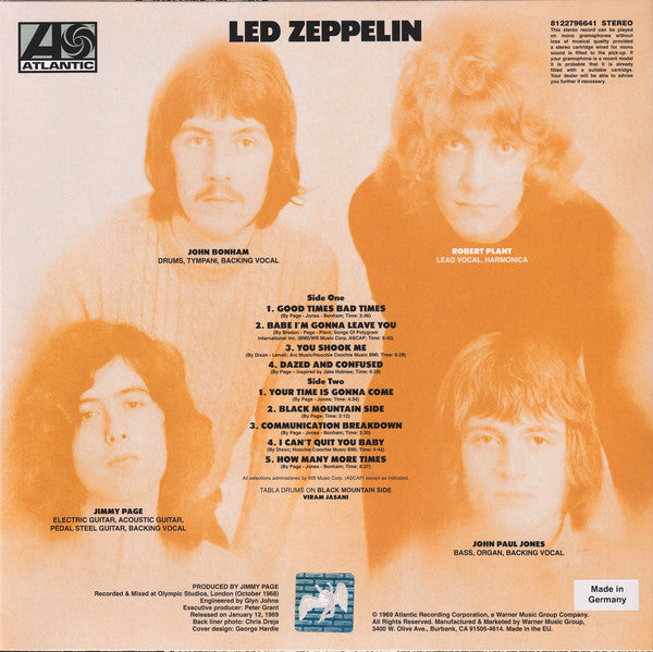 Led Zeppelin Debut Album 2020 Re-Release Vinyl Album