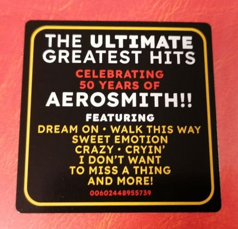 Aerosmith Greatest Hits 50th Anniversary Red Splatter Vinyl Album