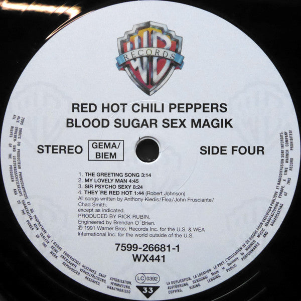 Red Hot Chili Peppers Blood Sugar Sex Magik 2012 Re-Release Vinyl Album (Sealed)