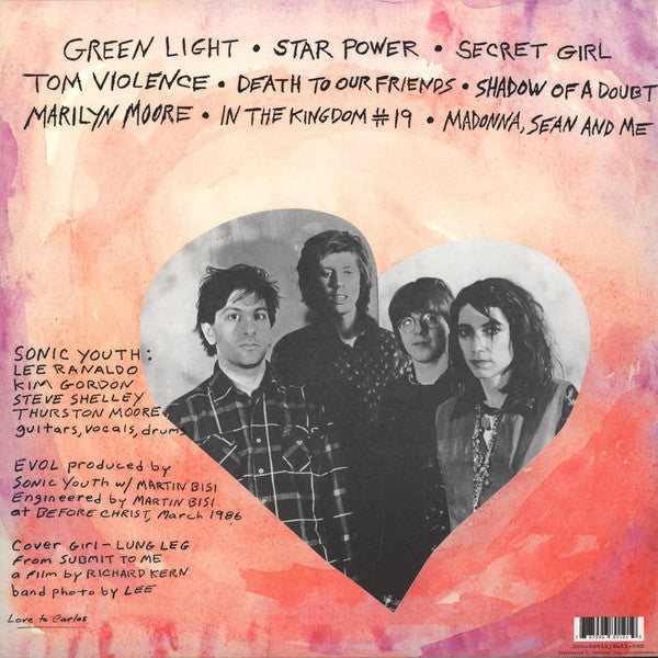 Sonic Youth EVOL 2015 Re-Release Vinyl Album