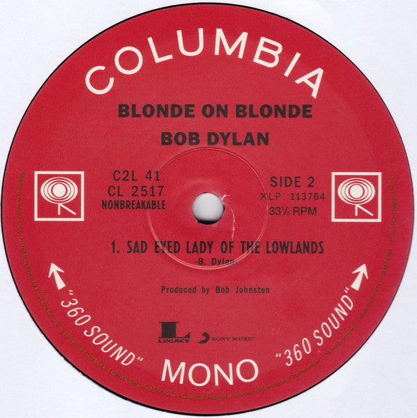 Bob Dylan Blonde on Blonde 2015 Re-Release Vinyl Album