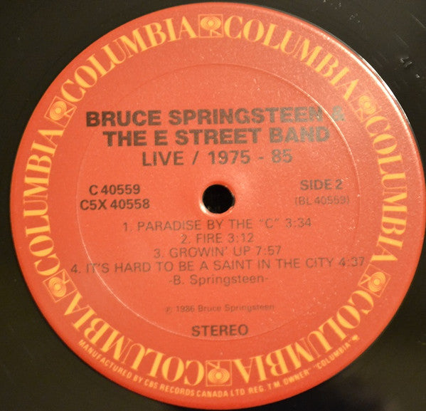 1986 Bruce Springsteen & The E-Street Band Live / 1975-85 Vintage Vinyl Album Box Set 5 LPs (Pre-Owned) Canada Pressing