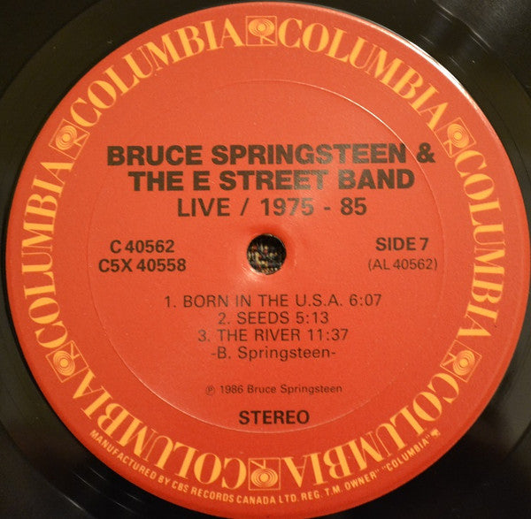 1986 Bruce Springsteen & The E-Street Band Live / 1975-85 Vintage Vinyl Album Box Set 5 LPs (Pre-Owned) Canada Pressing