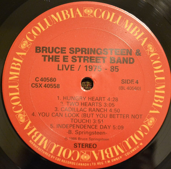 1986 Bruce Springsteen & The E-Street Band Live / 1975-85 Vintage Vinyl Album Box Set 5 LPs (Pre-Owned) Canada Pressing