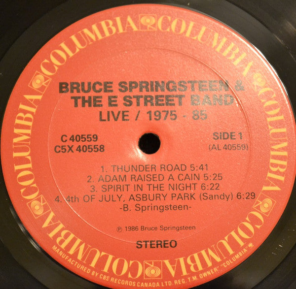 1986 Bruce Springsteen & The E-Street Band Live / 1975-85 Vintage Vinyl Album Box Set 5 LPs (Pre-Owned) Canada Pressing