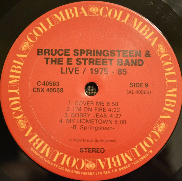 1986 Bruce Springsteen & The E-Street Band Live / 1975-85 Vintage Vinyl Album Box Set 5 LPs (Pre-Owned) Canada Pressing