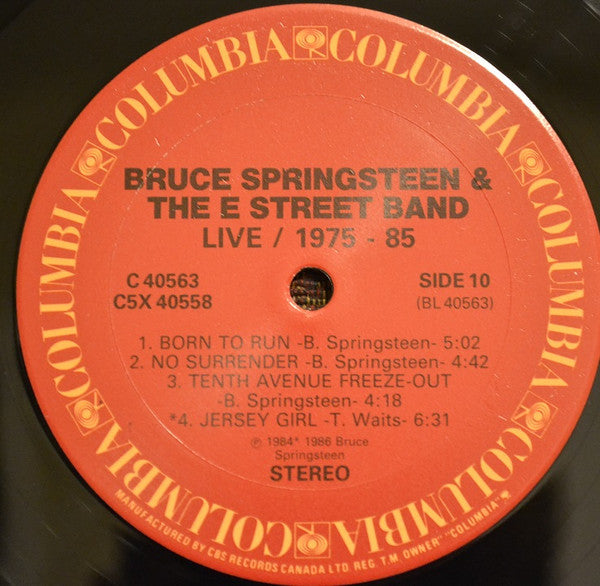 1986 Bruce Springsteen & The E-Street Band Live / 1975-85 Vintage Vinyl Album Box Set 5 LPs (Pre-Owned) Canada Pressing