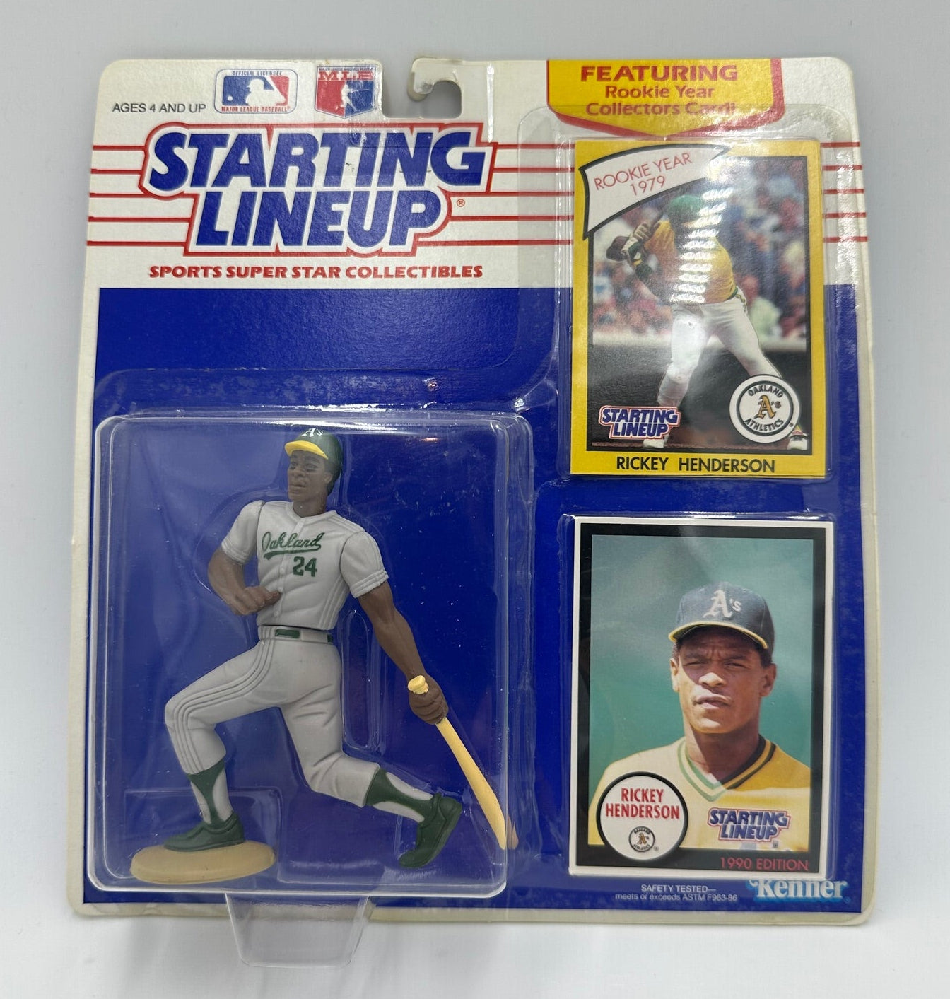 1990 Kenner Starting Lineup Rickey Henderson 4-inch Action Figure Unopened