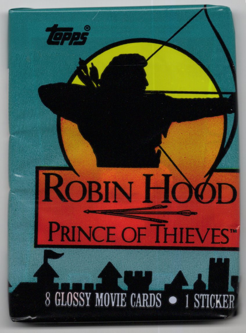 1991 Topps Robin Hood: Prince of Thieves Trading Cards Wax Pack (9 Cards)