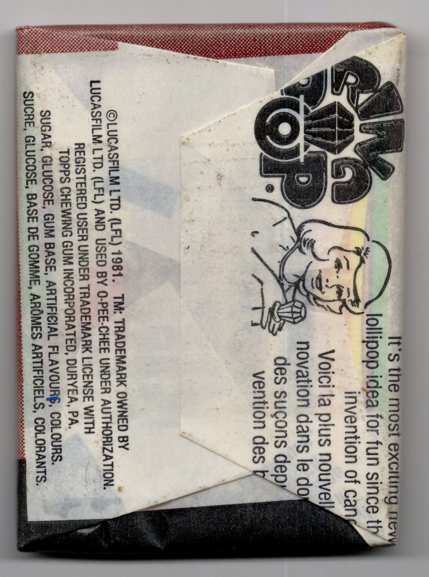 1981 OPC O-Pee-Chee Raiders of the Lost Ark Trading Card Wax Pack (8 cards + 1 sticker) Lot of 6
