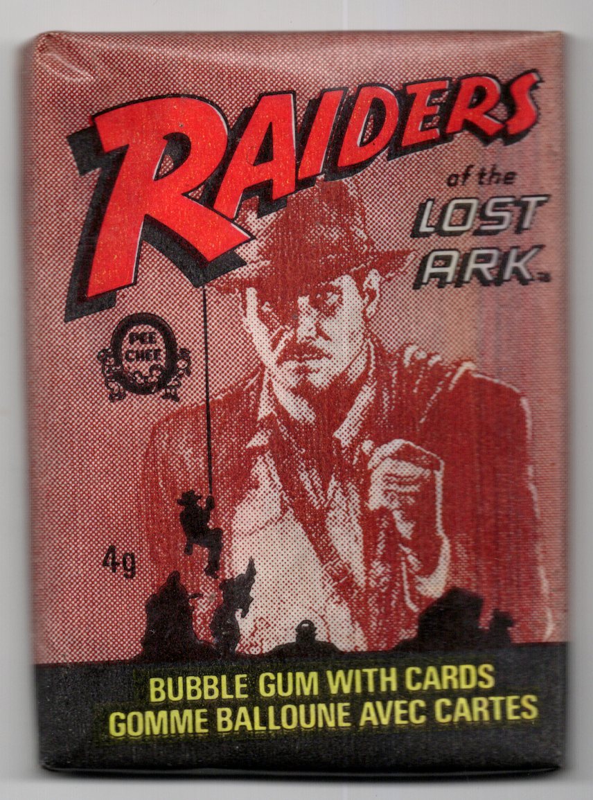 1981 OPC O-Pee-Chee Raiders of the Lost Ark Trading Card Wax Pack (8 cards + 1 sticker) Lot of 6