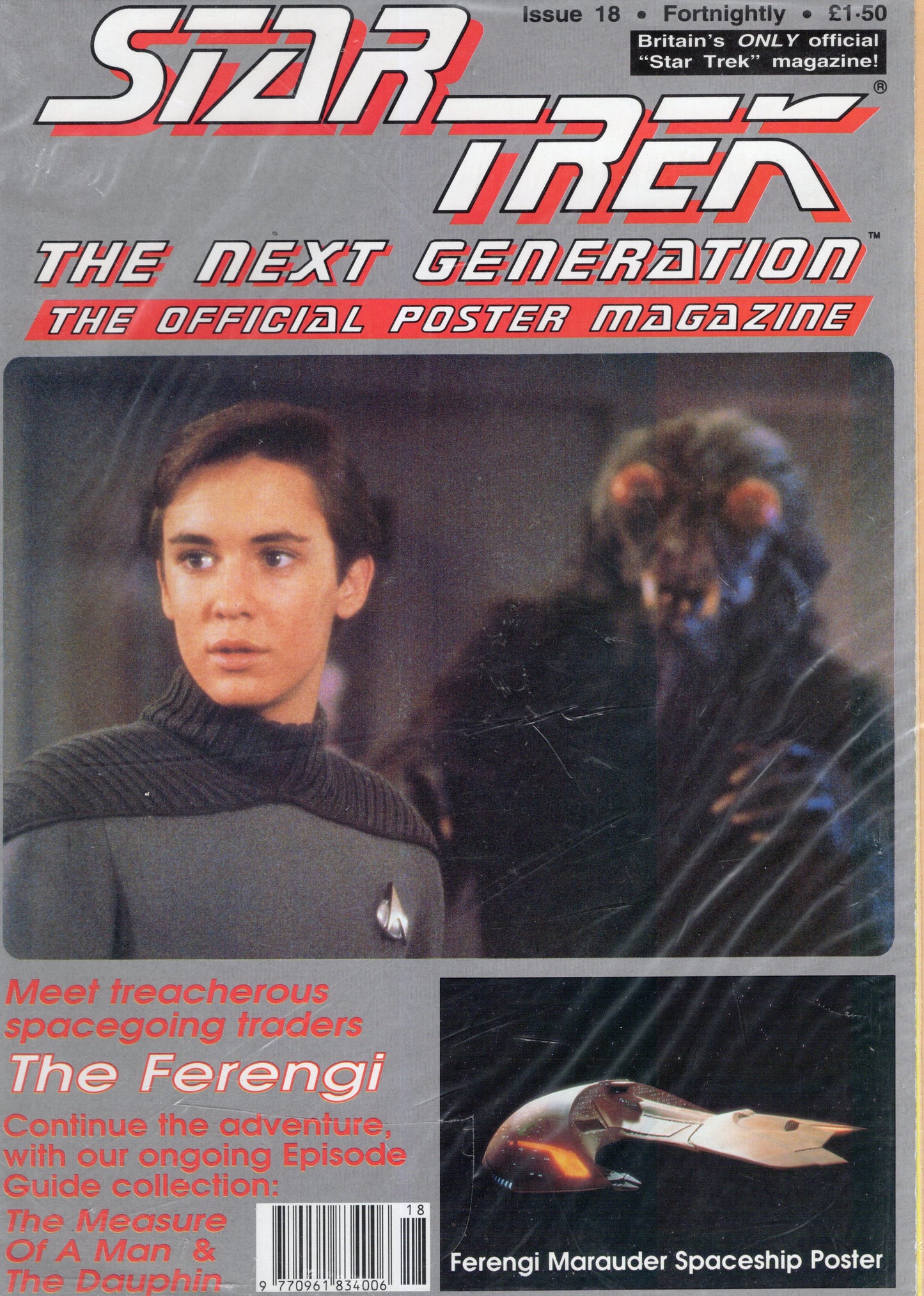 Star Trek The Next Generation Official Poster Magazine Issue 18 (Apr 1992) Vintage Magazine