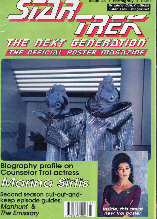 Star Trek The Next Generation Official Poster Magazine Issue 23 (Jun 1992) Vintage Magazine
