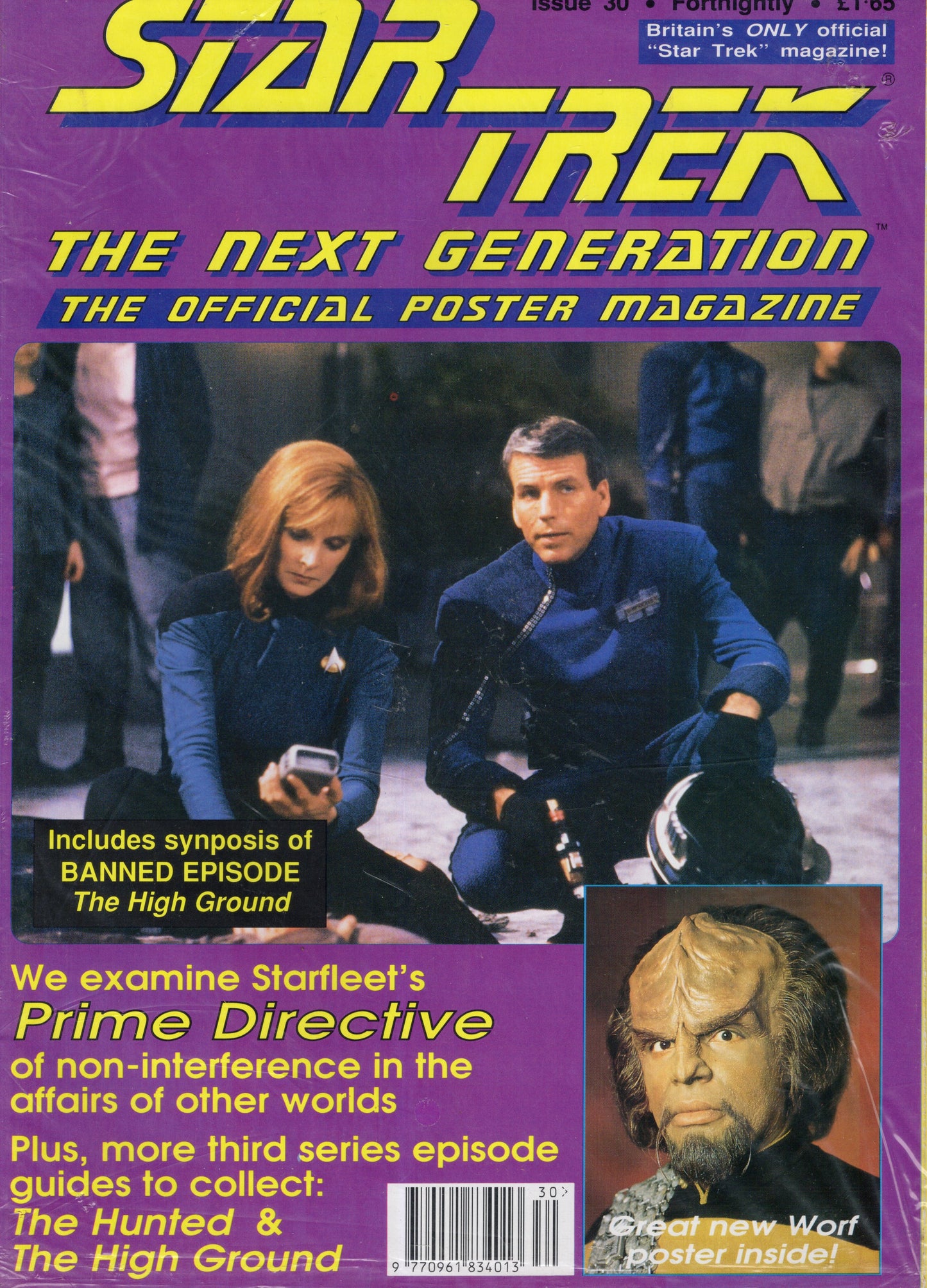 Star Trek The Next Generation Official Poster Magazine Issue 30 (Sep 1992) Vintage Magazine (Copy)