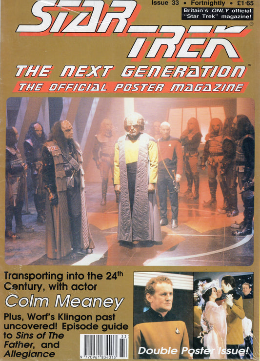 Star Trek The Next Generation Official Poster Magazine Issue 33 (Nov 1992) Vintage Magazine