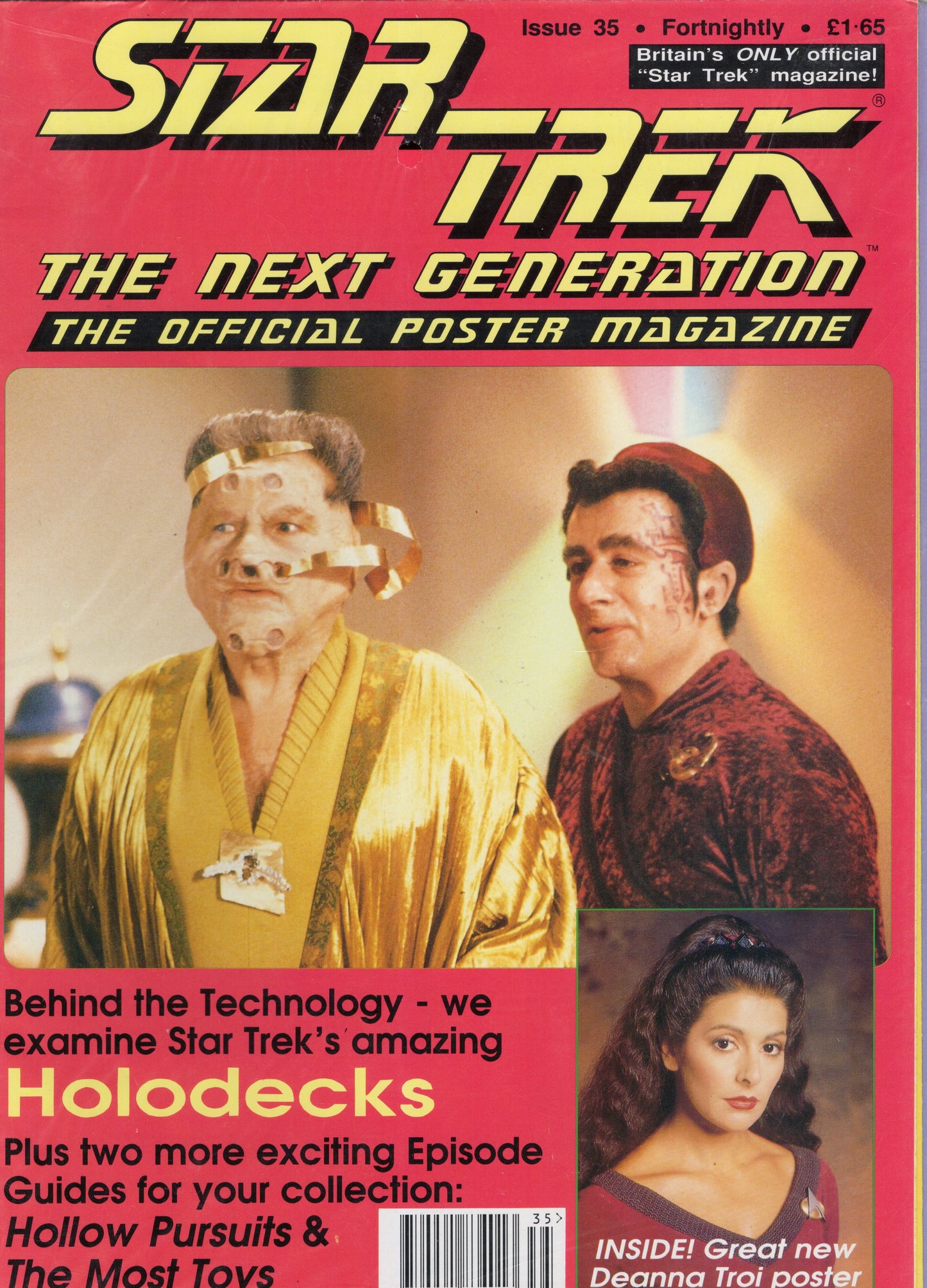 Star Trek The Next Generation Official Poster Magazine Issue 35 (Dec 1992) Vintage Magazine