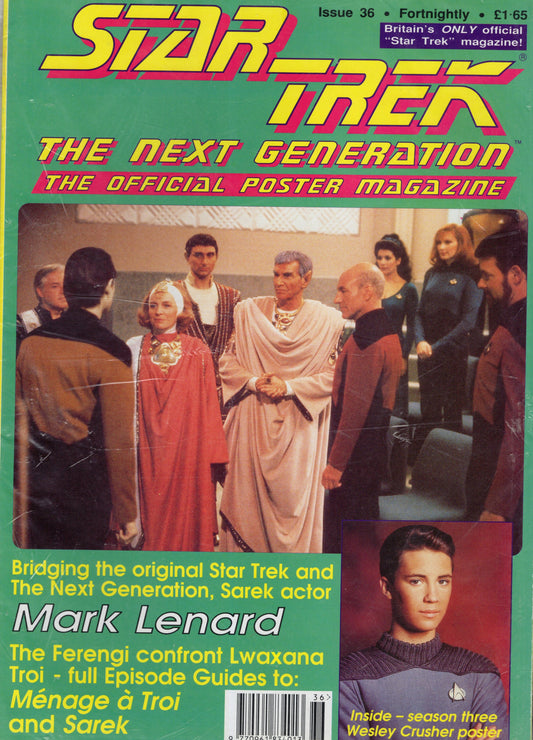 Star Trek The Next Generation Official Poster Magazine Issue 36 (Jan 1993) Vintage Magazine