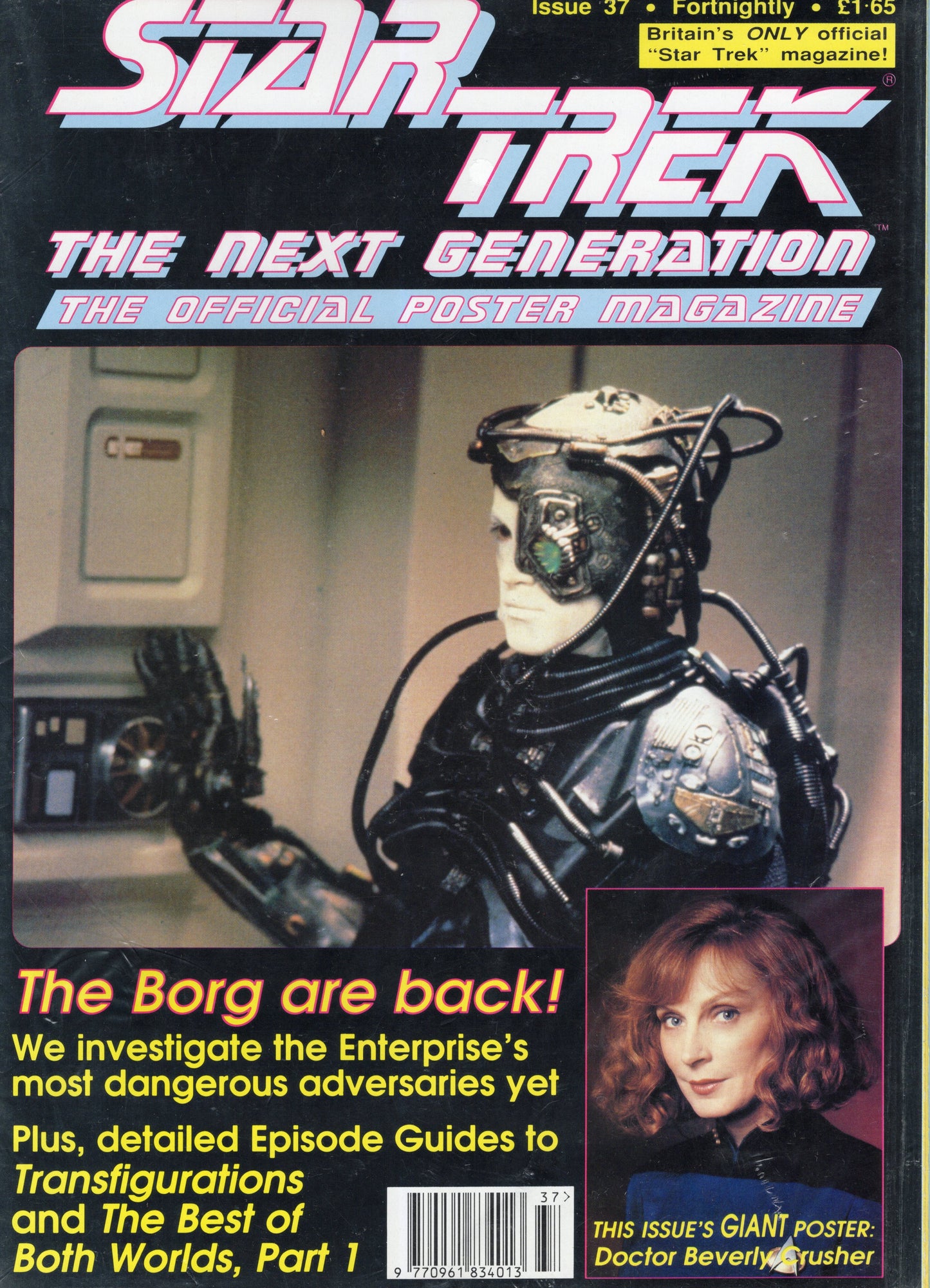 Star Trek The Next Generation Official Poster Magazine Issue 37 (Jan 1993) Vintage Magazine