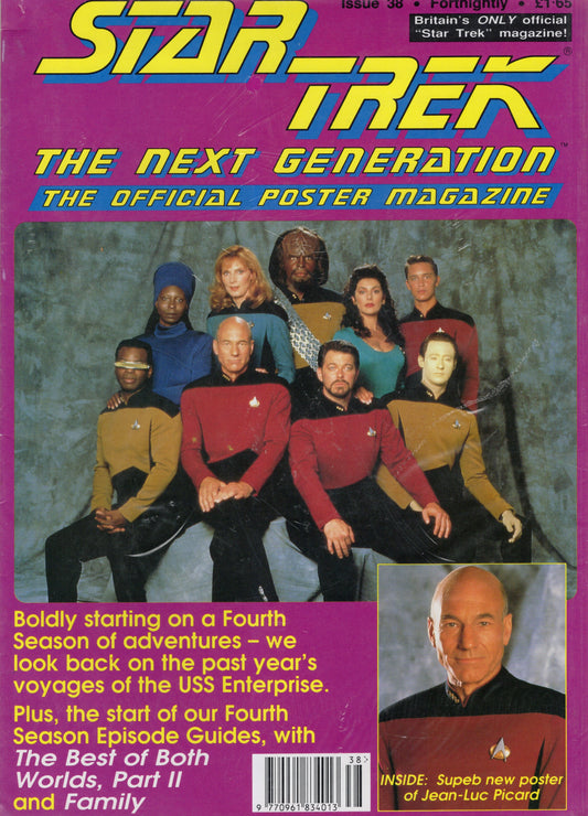 Star Trek The Next Generation Official Poster Magazine Issue 38 (Feb 1993) Vintage Magazine