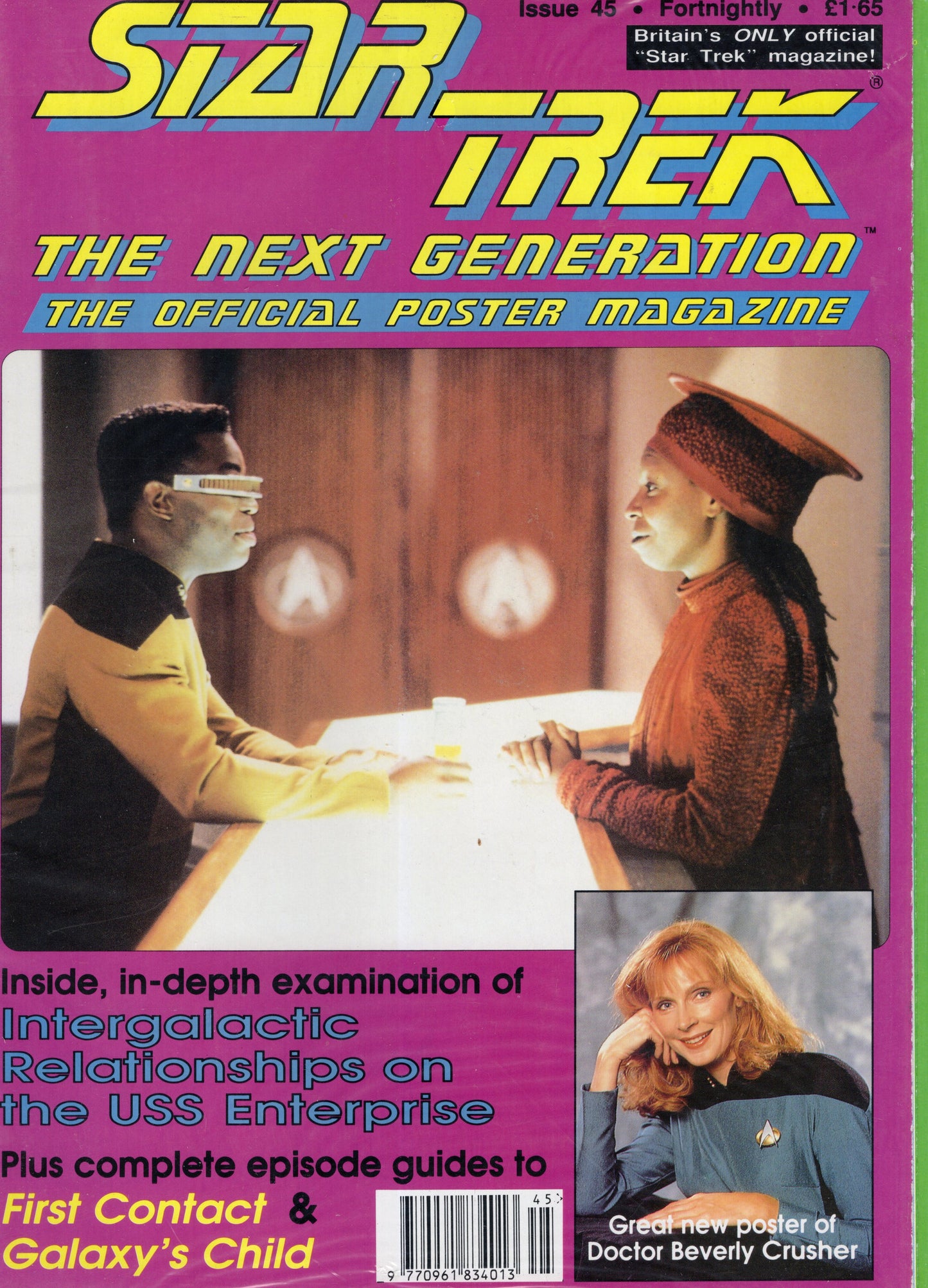 Star Trek The Next Generation Official Poster Magazine Issue 45 (May 1993) Vintage Magazine