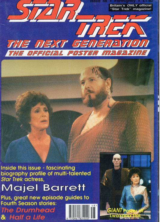Star Trek The Next Generation Official Poster Magazine Issue 48 (Jul 1993) Vintage Magazine