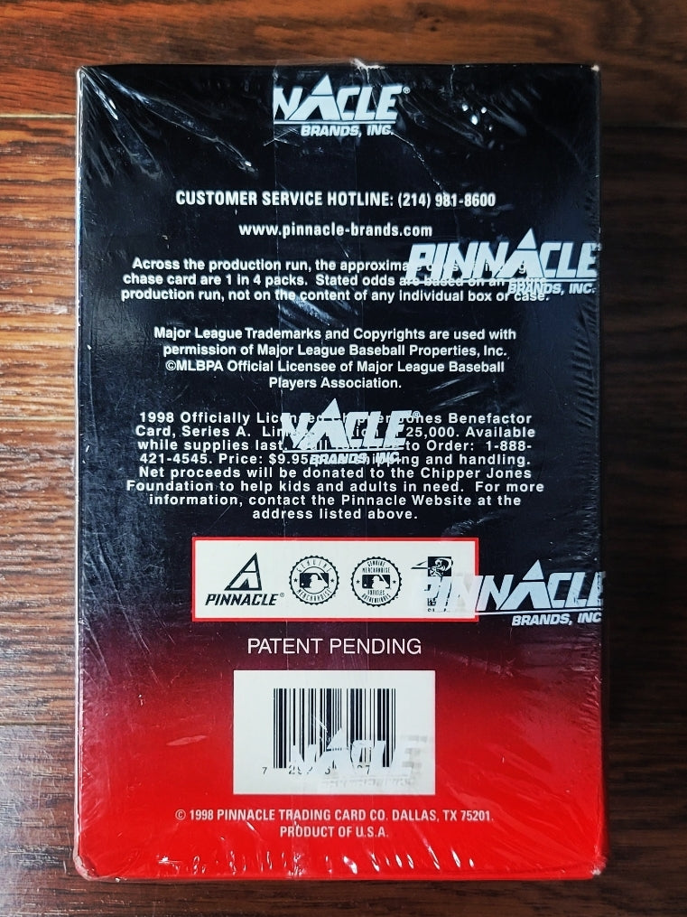 1998 Pinnacle Zenith Dare To Tear Baseball Cards Hobby Box (12 Packs) Very Rare!