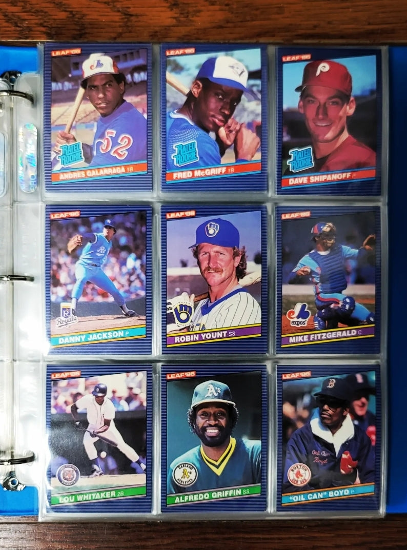 1986 Leaf Canadian Baseball Complete Set High Grade (264 Cards)