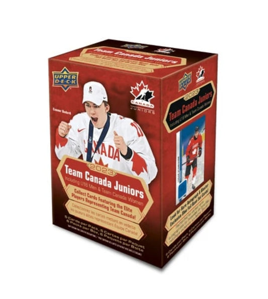 2023 Upper Deck Team Canada Juniors Hockey Cards Blaster Box (6 Packs)