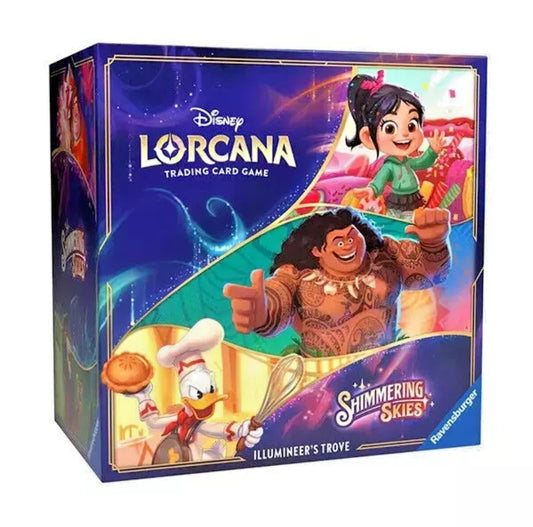 2024 Disney Lorcana Shimmering Skies Illumineer’s Trove TCG Sealed Box (8 Booster Packs)