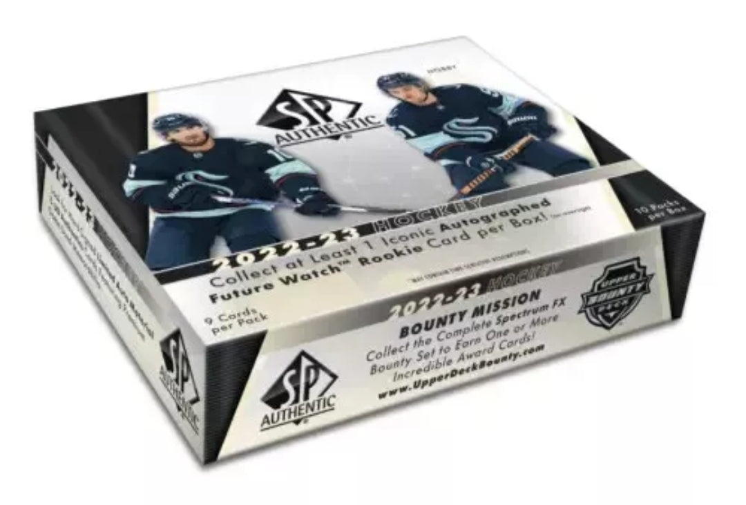 2022/23 SP Authentic Hockey Card Box (10 Packs)2 Autographs Guaranteed