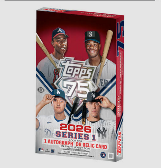 2026 Topps Series One Baseball Cards Hobby Box (20 Packs) Possible Mickey Mantle Rookie