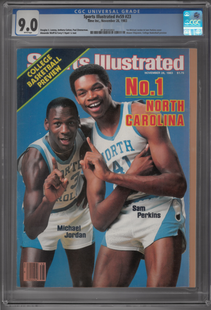 1983 Sports Illustrated #v59 #23 Graded Magazine CGC 9.0 First Michael Jordan Cover Newsstand