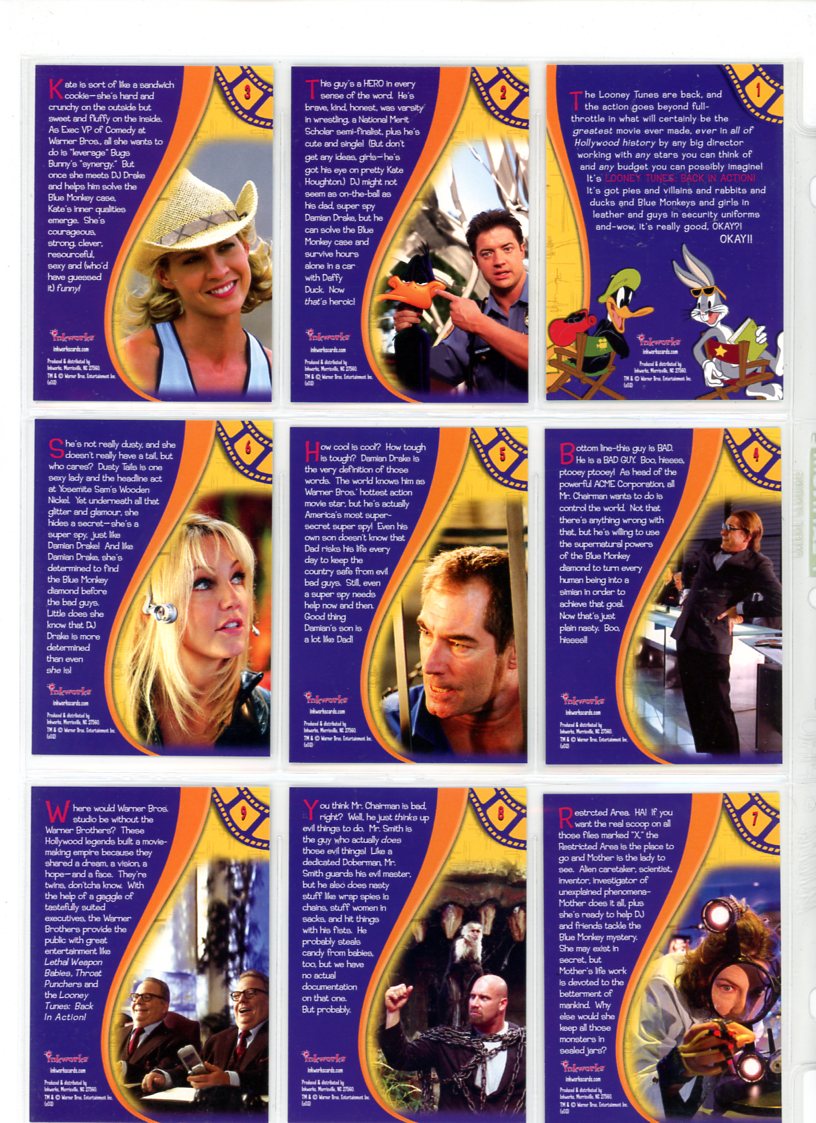 2003 Inkworks Looney Tunes Back In Action Complete Set (100 Cards)