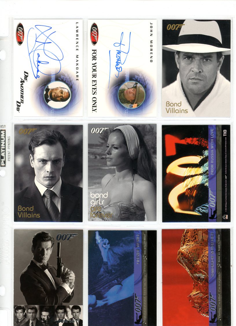 2004 Rittenhouse Archives The Quotable James Bond Complete Set (100 Cards) with Bonus Inserts and Autos