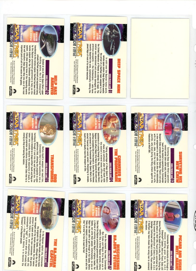 1993 Skybox Star Trek: Deep Space Nine Complete Set (50 Cards)