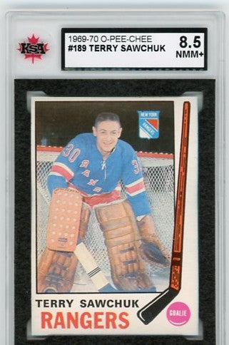 1969/70 OPC O-Pee-Chee Terry Sawchuk Graded Card #189 KSA 8.5