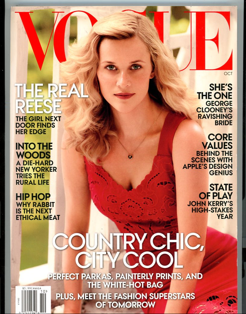 Vogue Vintage Fashion Magazine (October, 2014) EX Condition Reese Witherspoon Cover