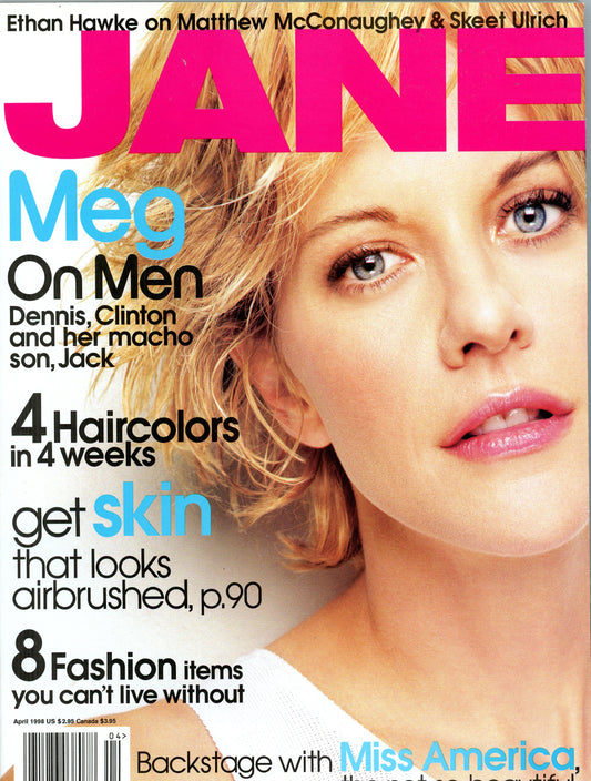 Jane Vintage Fashion Magazine (April 1998) Meg Ryan Cover
