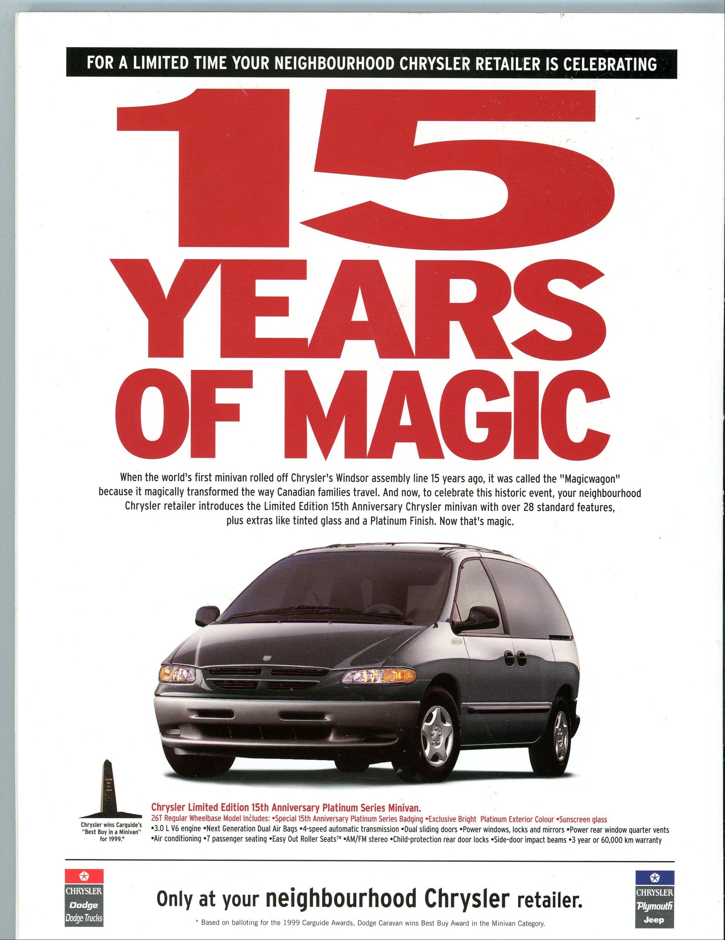 1999 Canadian International Auto Show Official Program Feb 18-19 Toronto