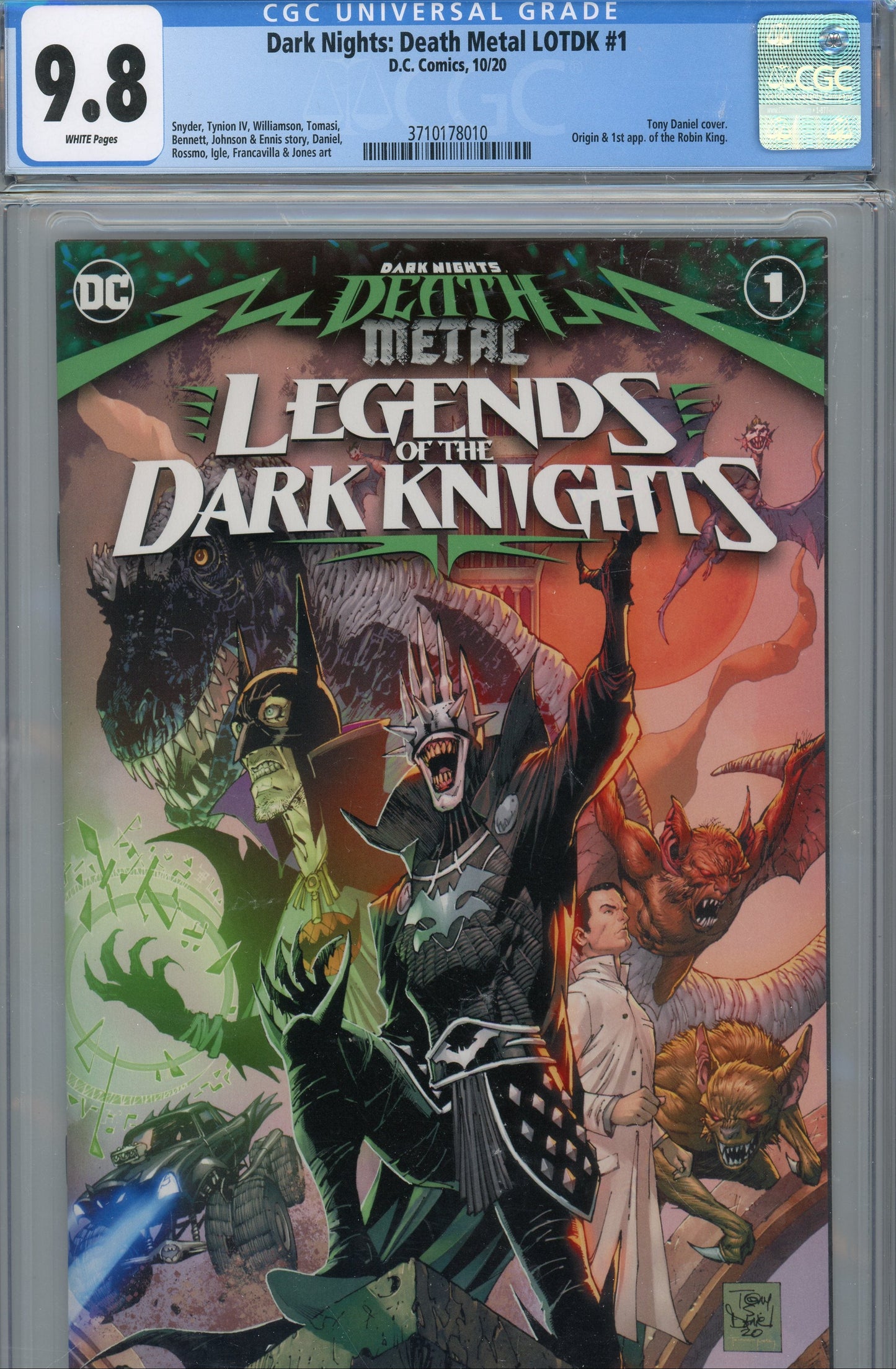 2020 DC Dark Nights: Death Metal Legends of the Dark Knights #1 Graded Comic Book CGC 9.8